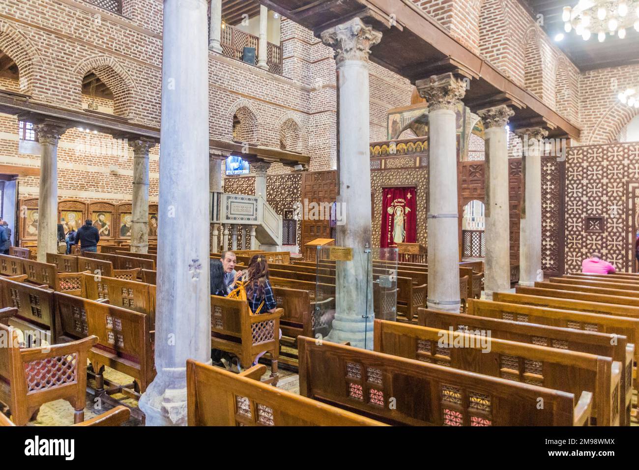 LE CAIRE, EGYPTE - 28 JANVIER 2019 : Eglise des Saints Sergius et Bacchus dans la partie copte du Caire, Egypte Banque D'Images