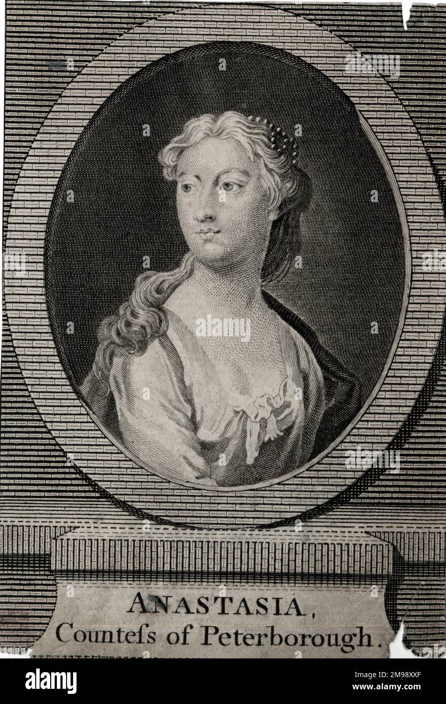 Anastasia Robinson, comtesse de Peterborough (c 1692-1755), soprano anglais (contralto plus tard) dans les opéras de Handel. Banque D'Images