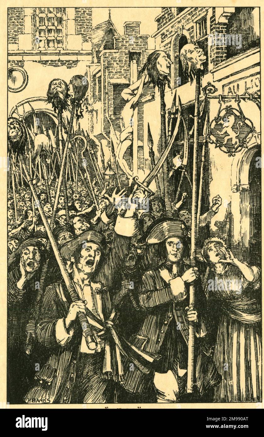 France 1789 par J H Banks - Révolution française. Banque D'Images