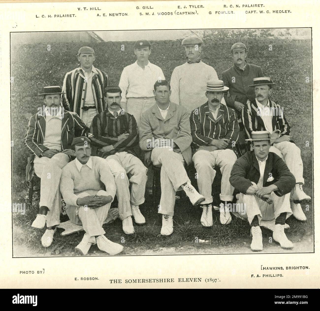 Équipe de cricket du Somersetshire 1897. Banque D'Images