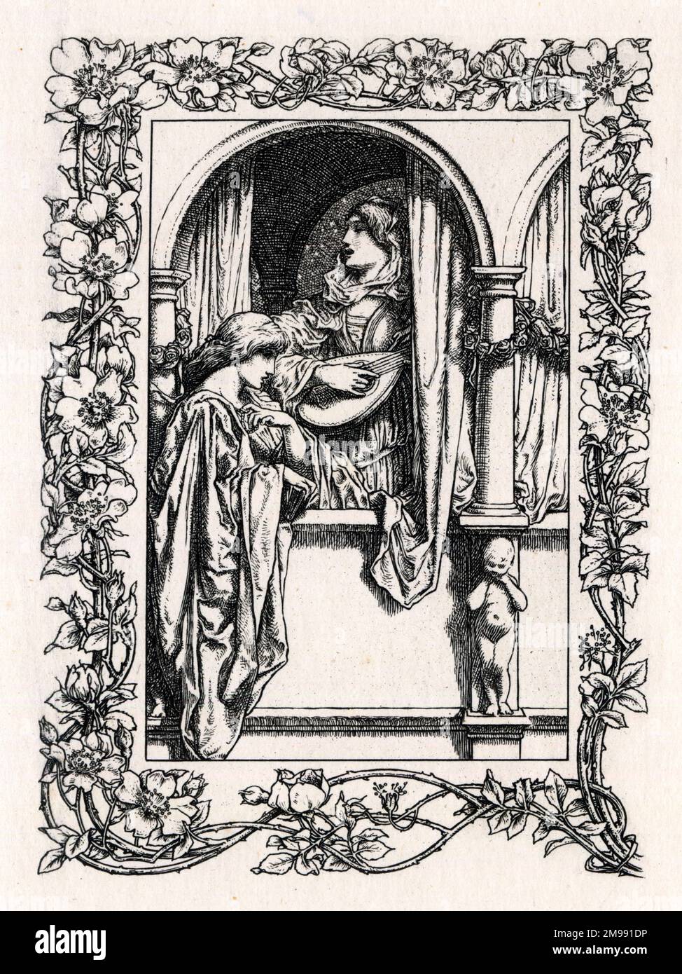 Chansons des pièces de Shakespeare par Paul Woodroffe - sough pas plus, Dames (de beaucoup ADO sur rien). Banque D'Images