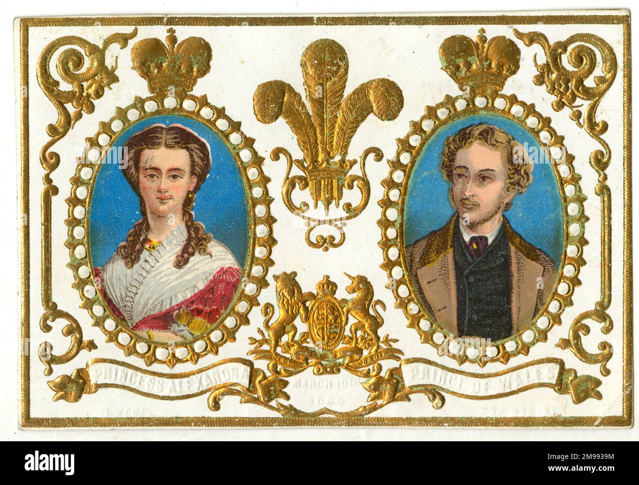 La Marche du mariage royal, représentant Edward, Prince de Galles, et la princesse Alexandra. Banque D'Images