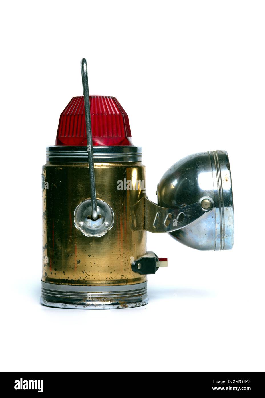Lampe torche à batterie métallique vintage/Retro Pifco/lanterne/lampe Banque D'Images