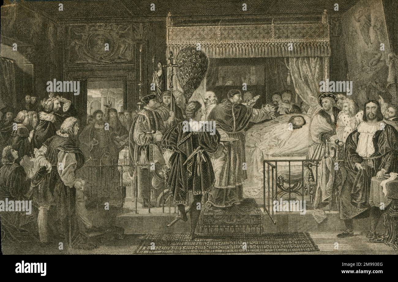 Scène de Raphaël Sanzio (1483-1520), peintre et architecte italien, à Rome. Banque D'Images