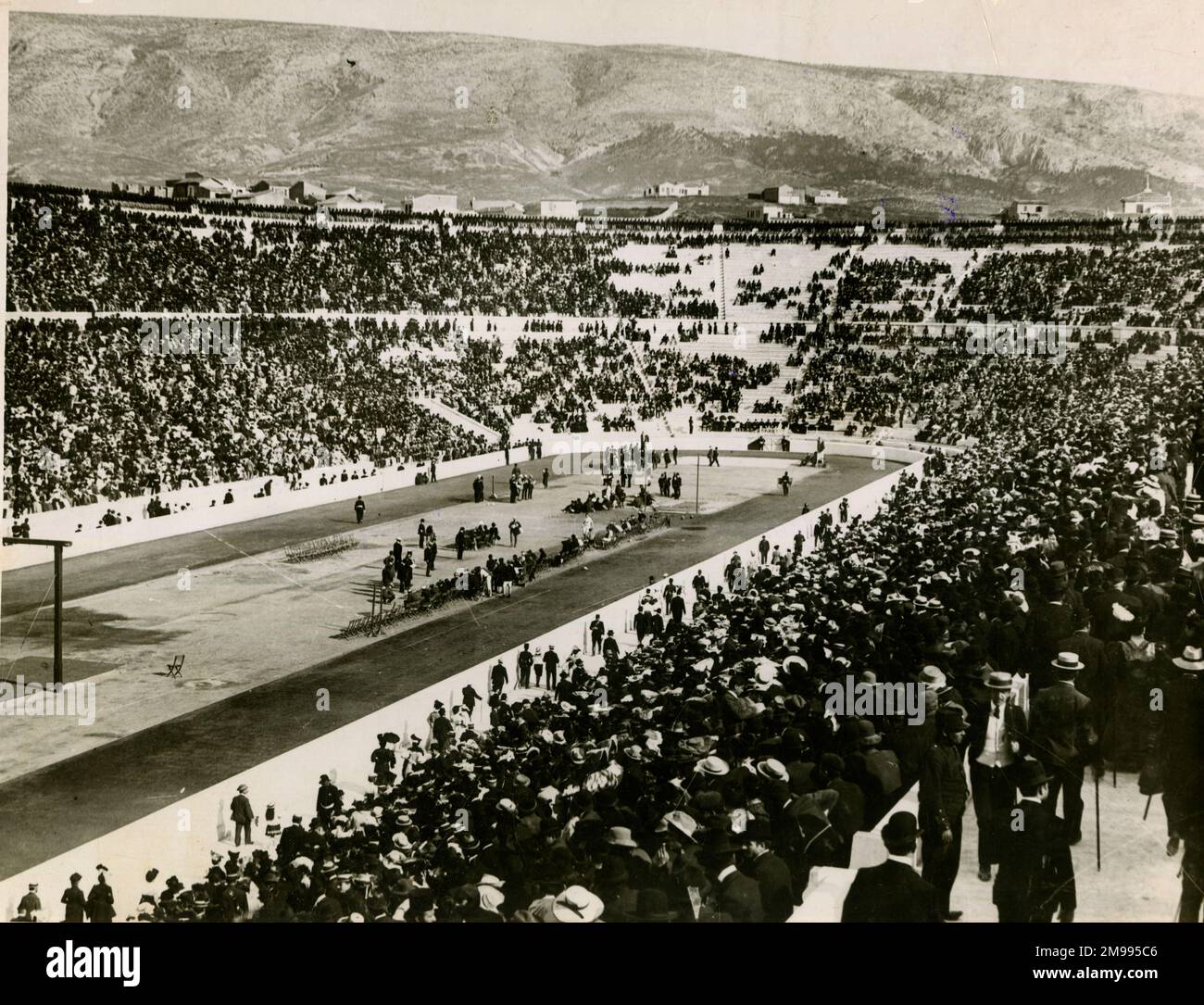 Athlétisme Intercalated Games, Athènes, Grèce - scène à l'intérieur du stade. Banque D'Images