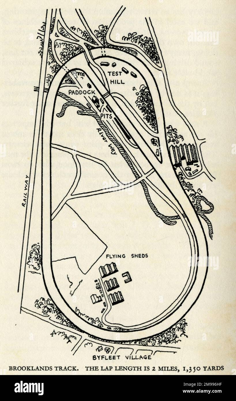Piste de course automobile Brooklands. Banque D'Images
