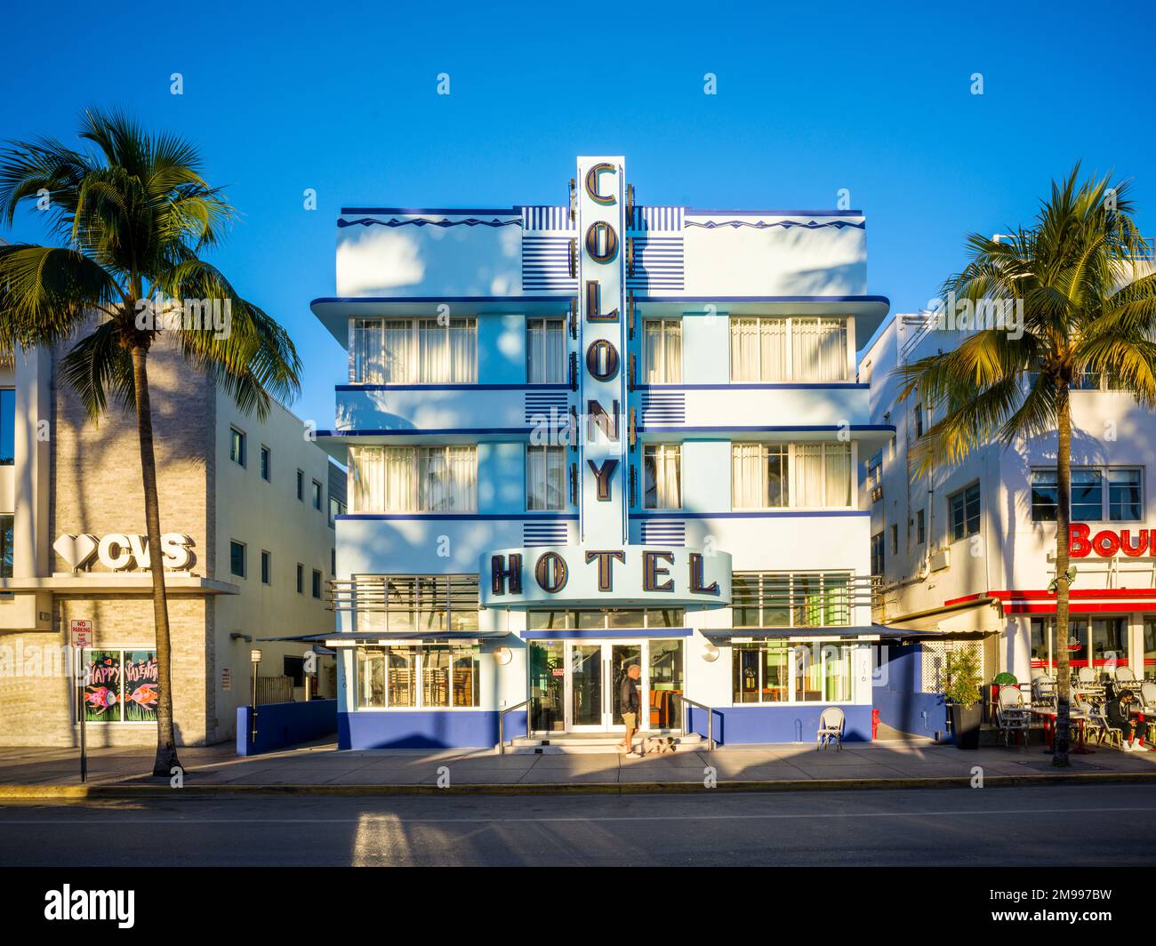 Colony Hotel, Ocean Drive, South Miami Beach, Miami, Floride, États-Unis Banque D'Images
