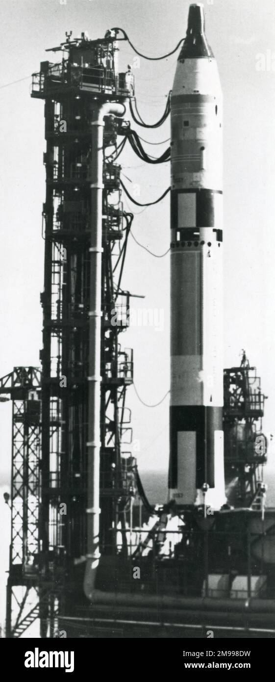 Vaisseau spatial Gemini sur son véhicule de lancement Titan II. Banque D'Images
