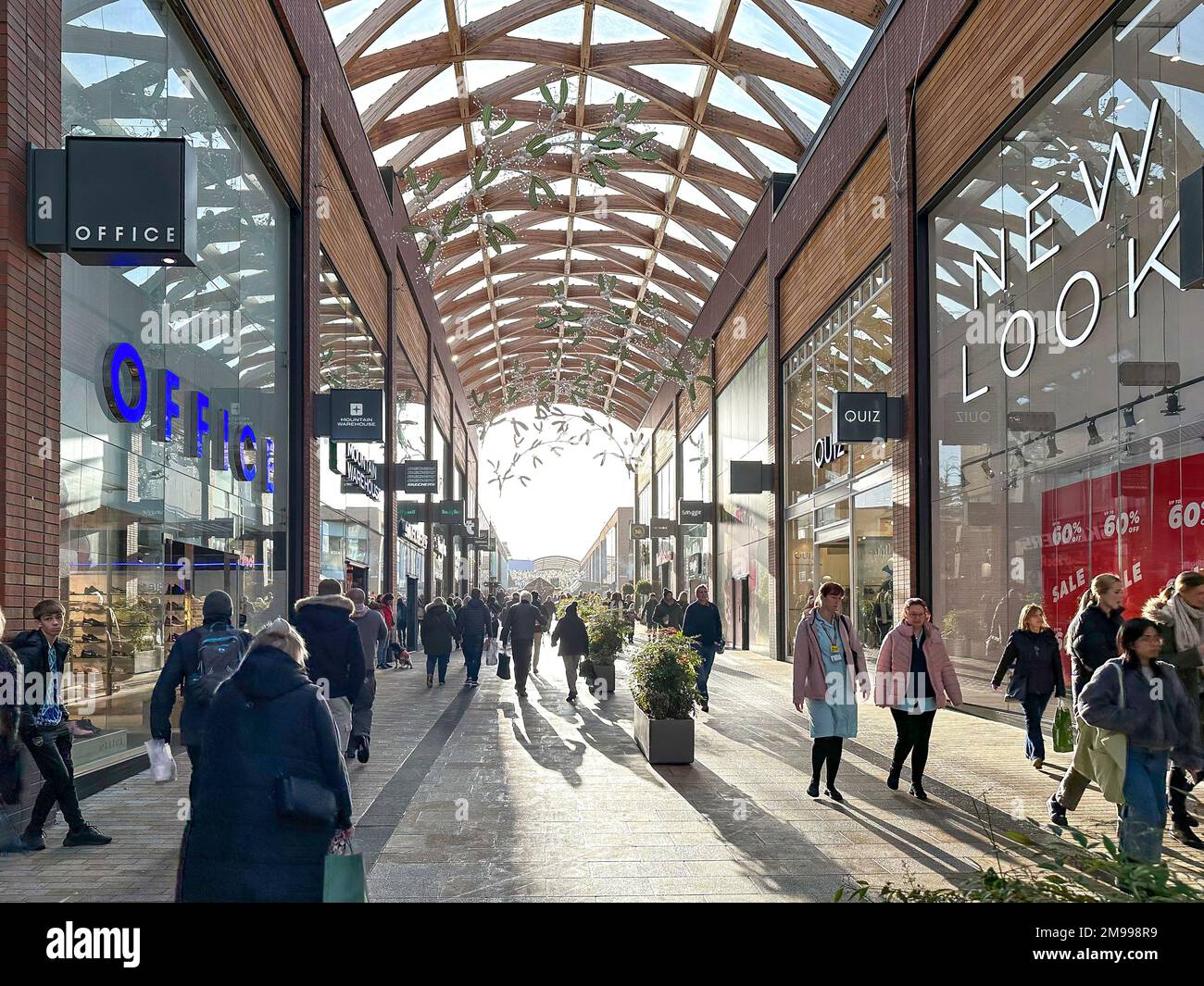 Les amateurs de Noël, Braccan Walk, le Lexique, Bracknell, Berkshire, Angleterre, Royaume-Uni Banque D'Images