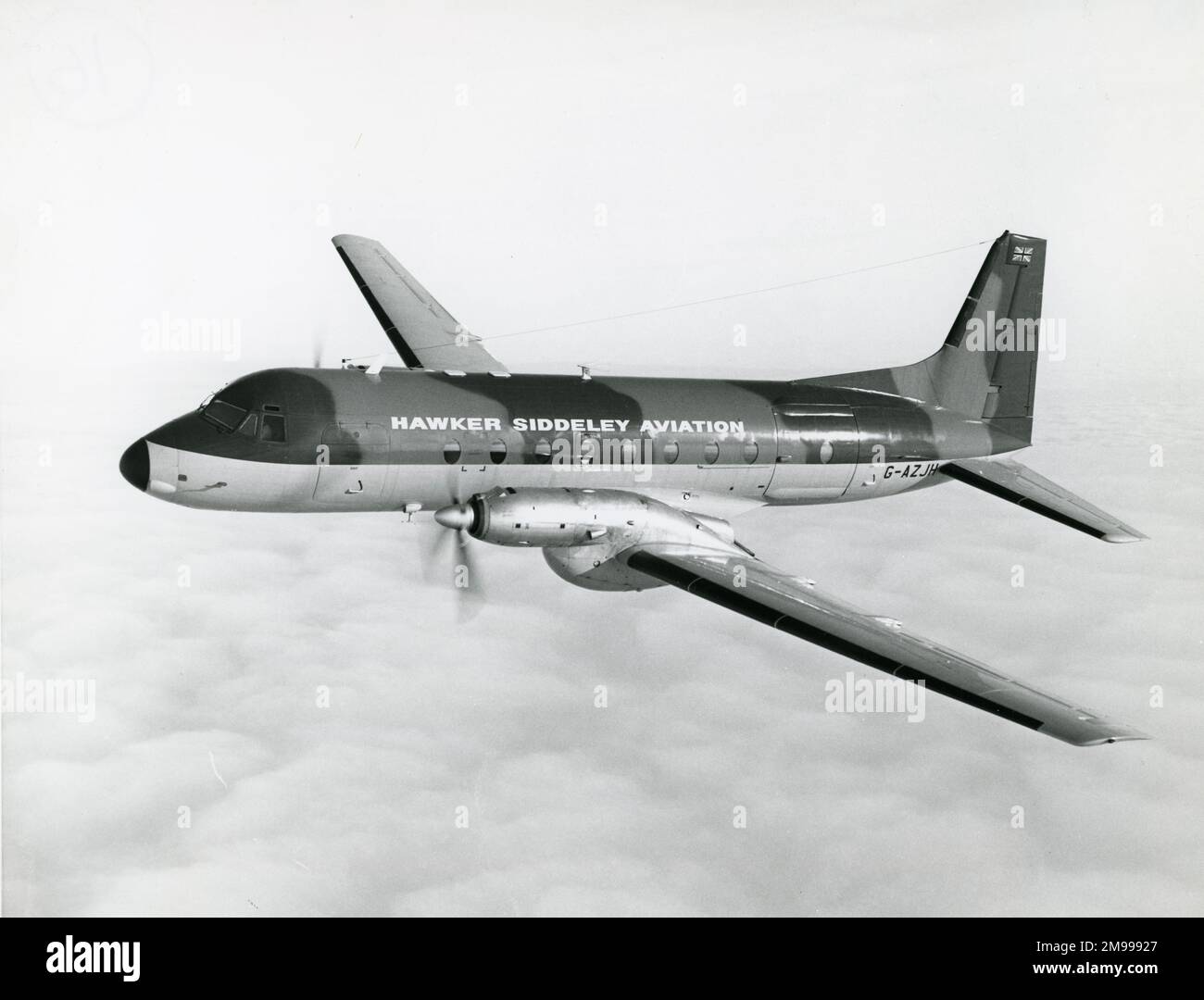 Hawker Siddeley HS748 série 2A, G-AZJH, le prototype de cargo. Banque D'Images