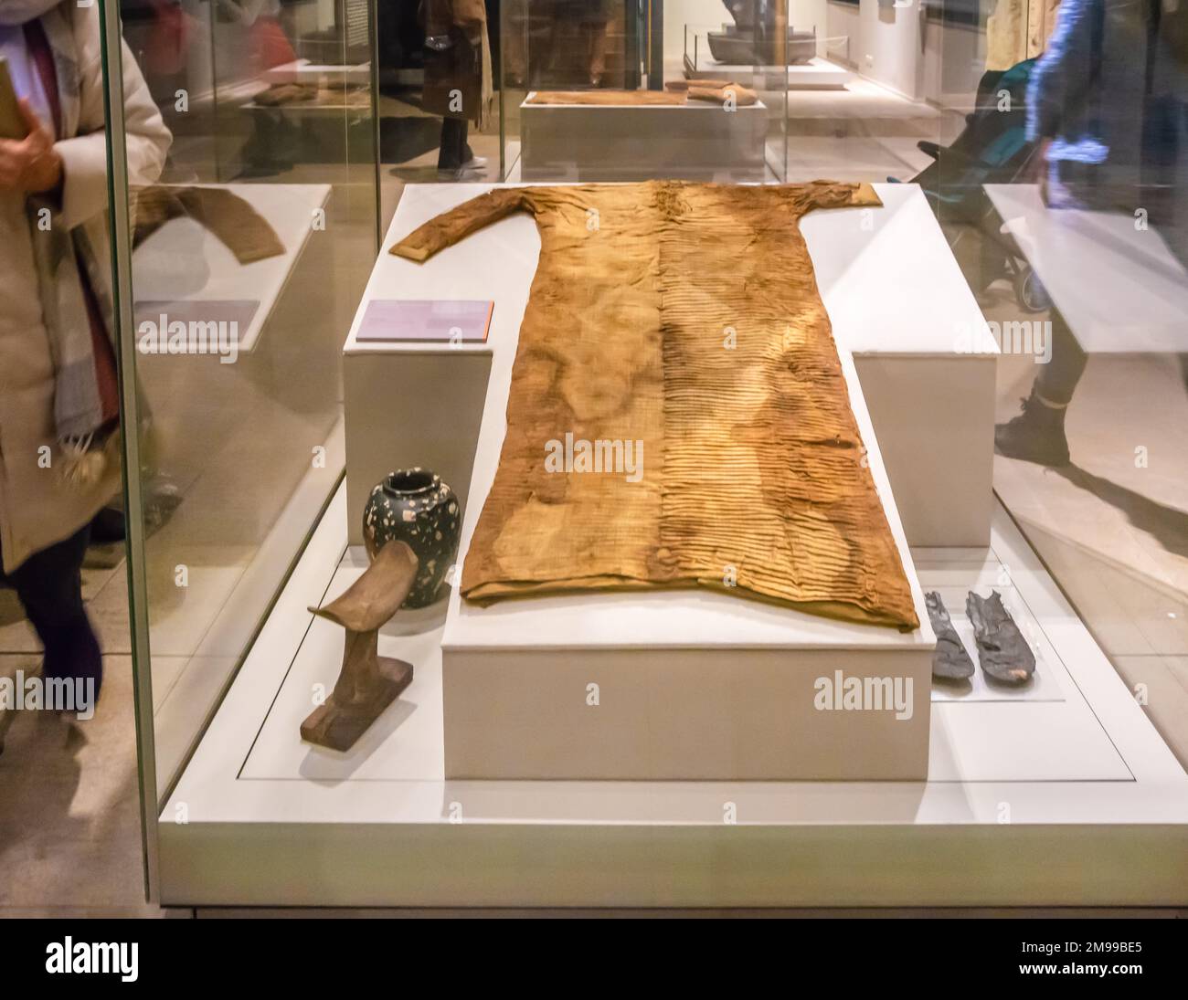 Vieux vêtements pendant la civilisation égyptienne, Musée égyptien de Turin, région du Piémont, Italie Banque D'Images