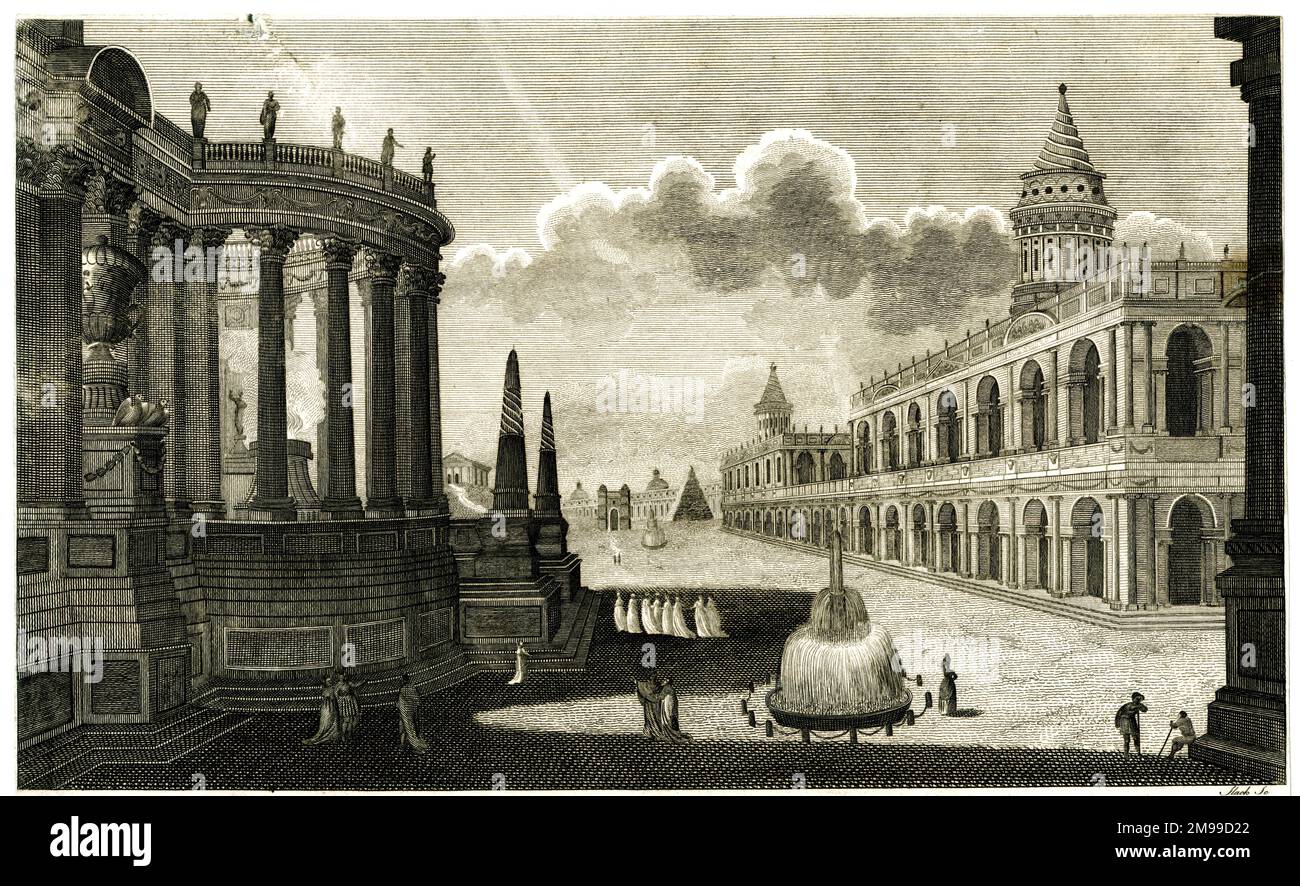 Rome dans sa splendeur d'origine. Banque D'Images