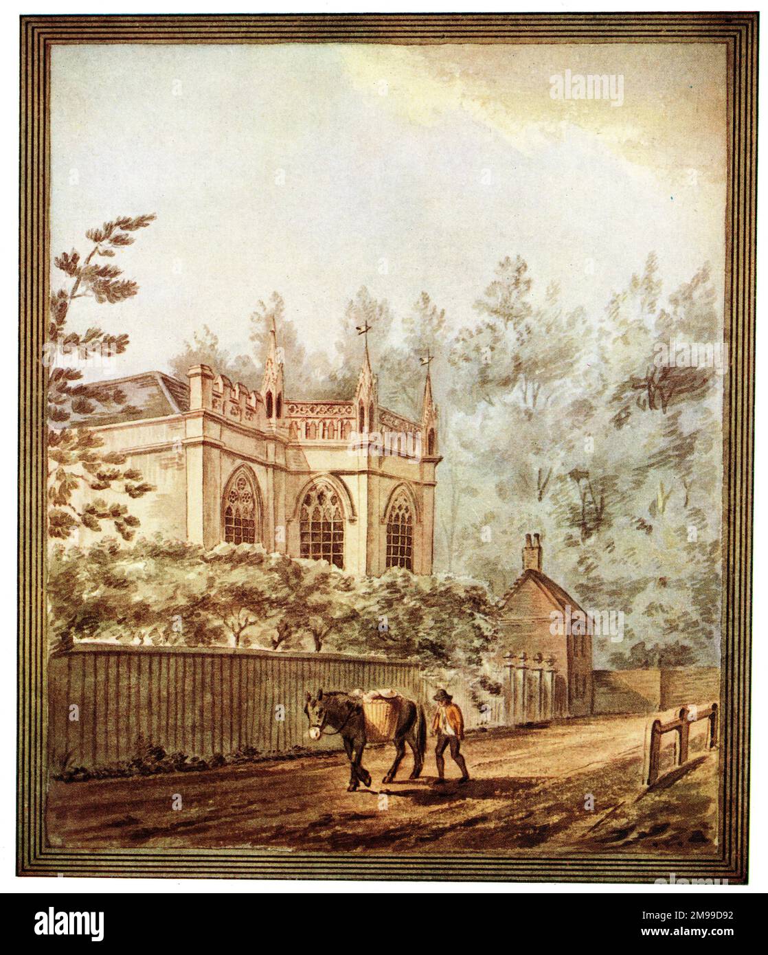 Strawberry Hill, Twickenham, SW London - montre une partie de la villa de Horace Walpole dans le style gothique de la renaissance. Banque D'Images