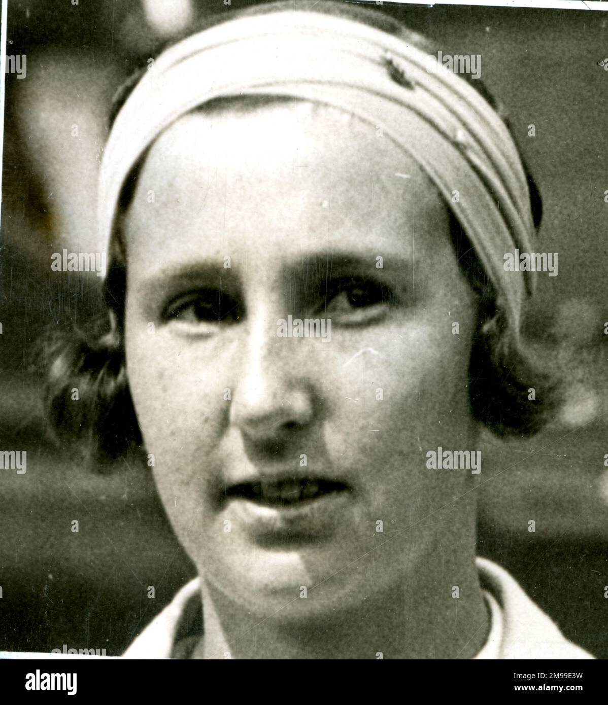 Dorothy Round, joueur britannique de tennis, Wimbledon deuxième graine en 1933. Banque D'Images