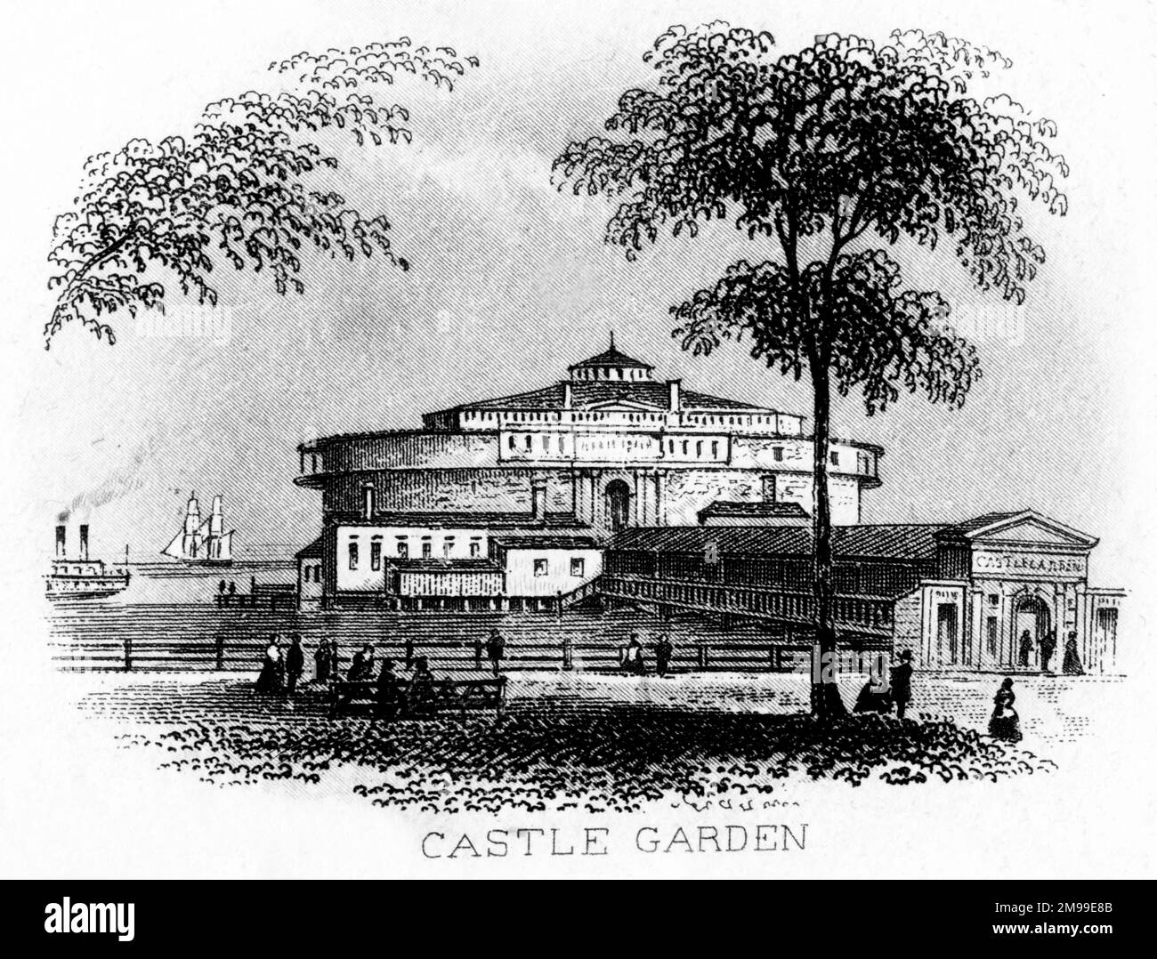 Castle Garden, New York, États-Unis. Banque D'Images