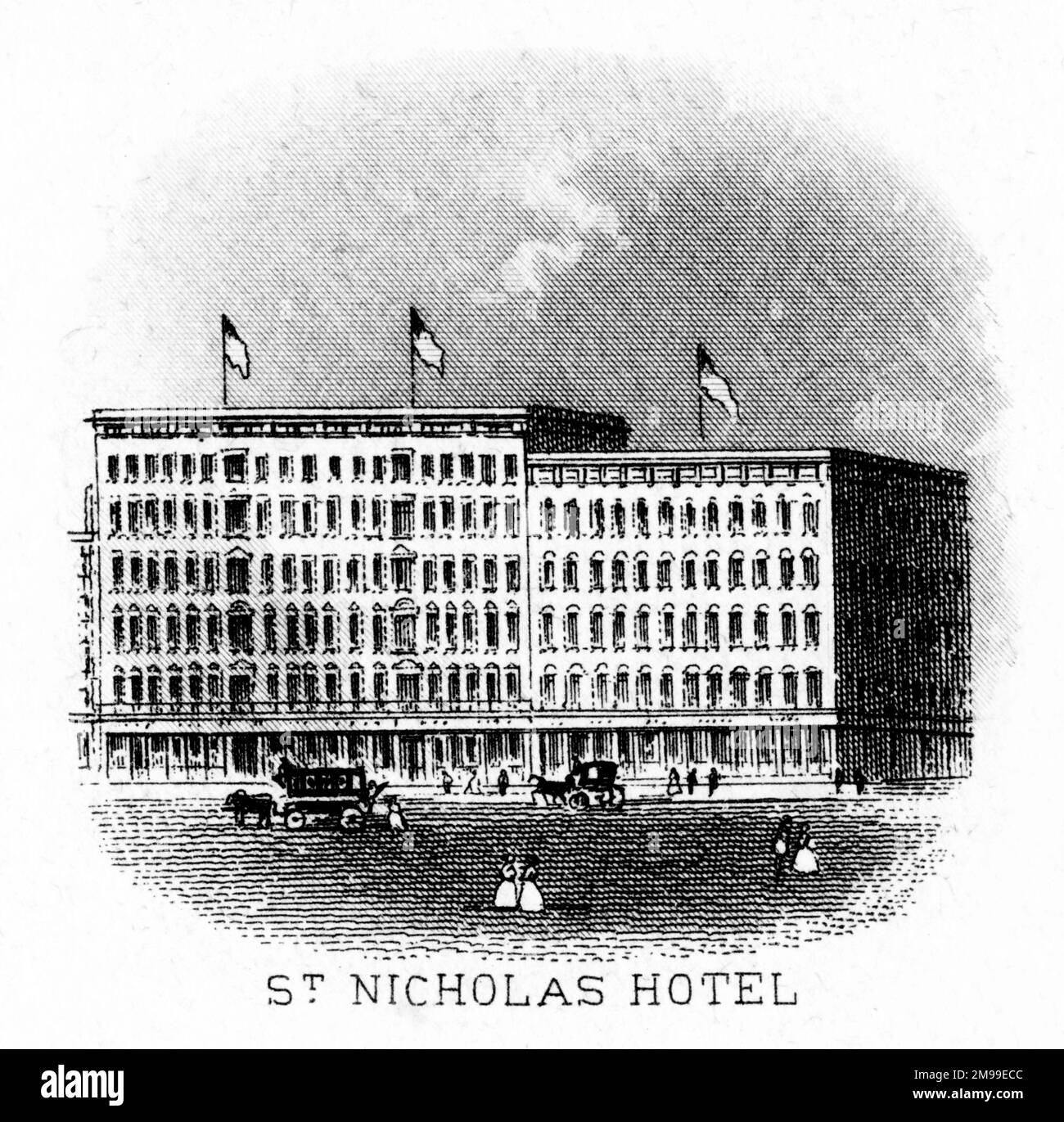 St Nicholas Hotel, New York, États-Unis. Banque D'Images