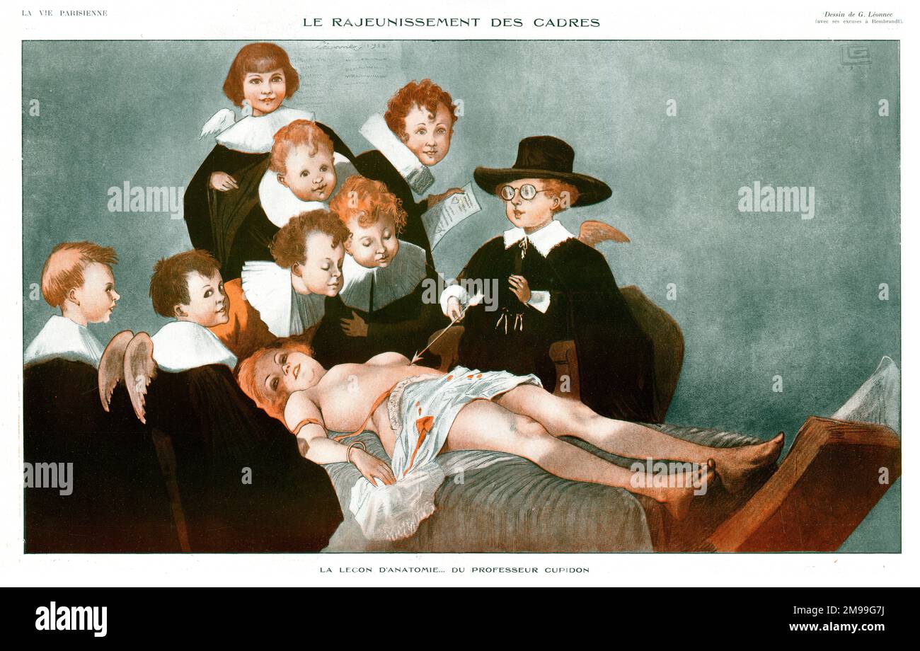 La leçon d'anatomie du professeur Cupidon (Cupidon). Banque D'Images