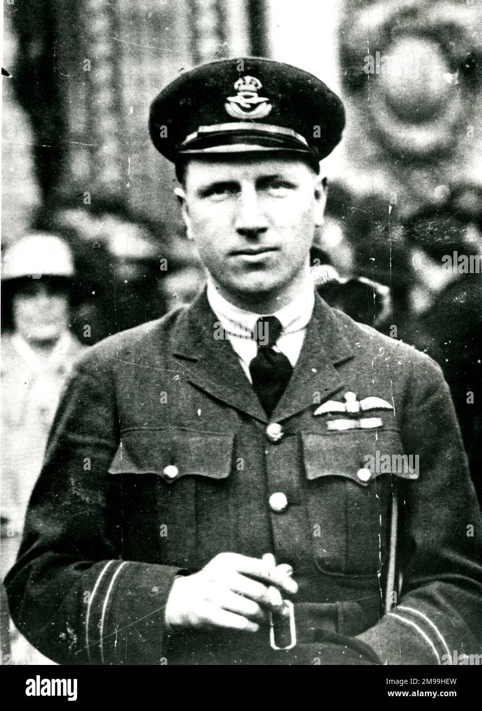 Le pilote John William 'Jack' Alcock (1892-1919), aviateur britannique. Le premier vol transatlantique sans escale a été effectué en juin 1919 aux côtés du navigateur Arthur Whitten Brown (1886-1948). Banque D'Images