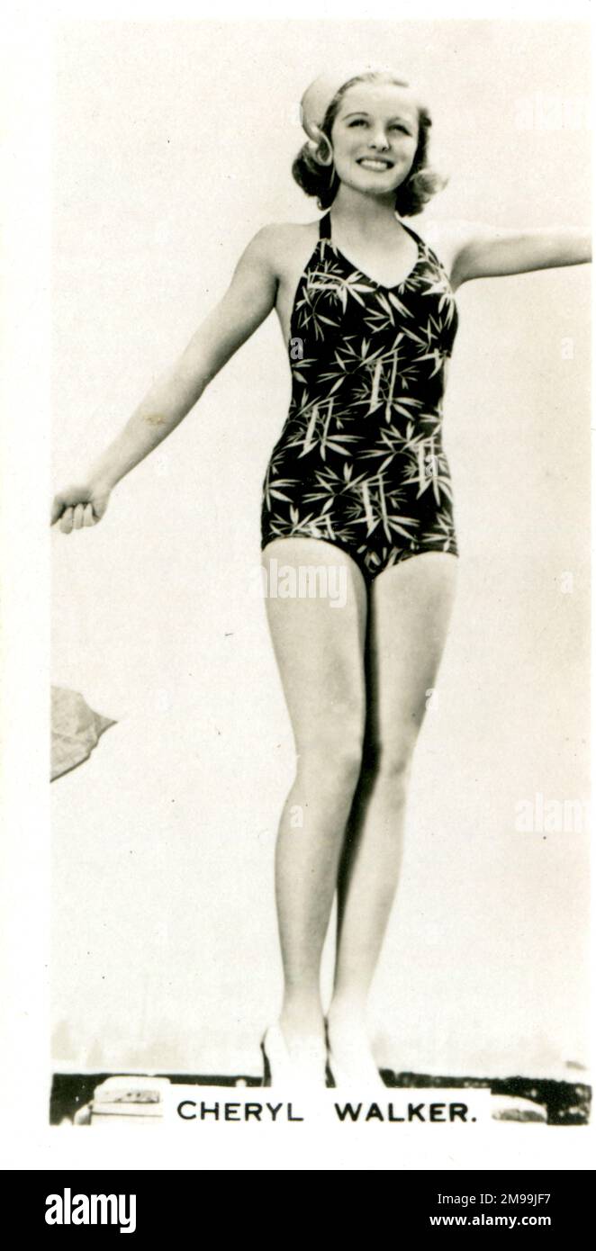 Cheryl Walker (1918-1971), mannequin et actrice de mode américaine. Banque D'Images