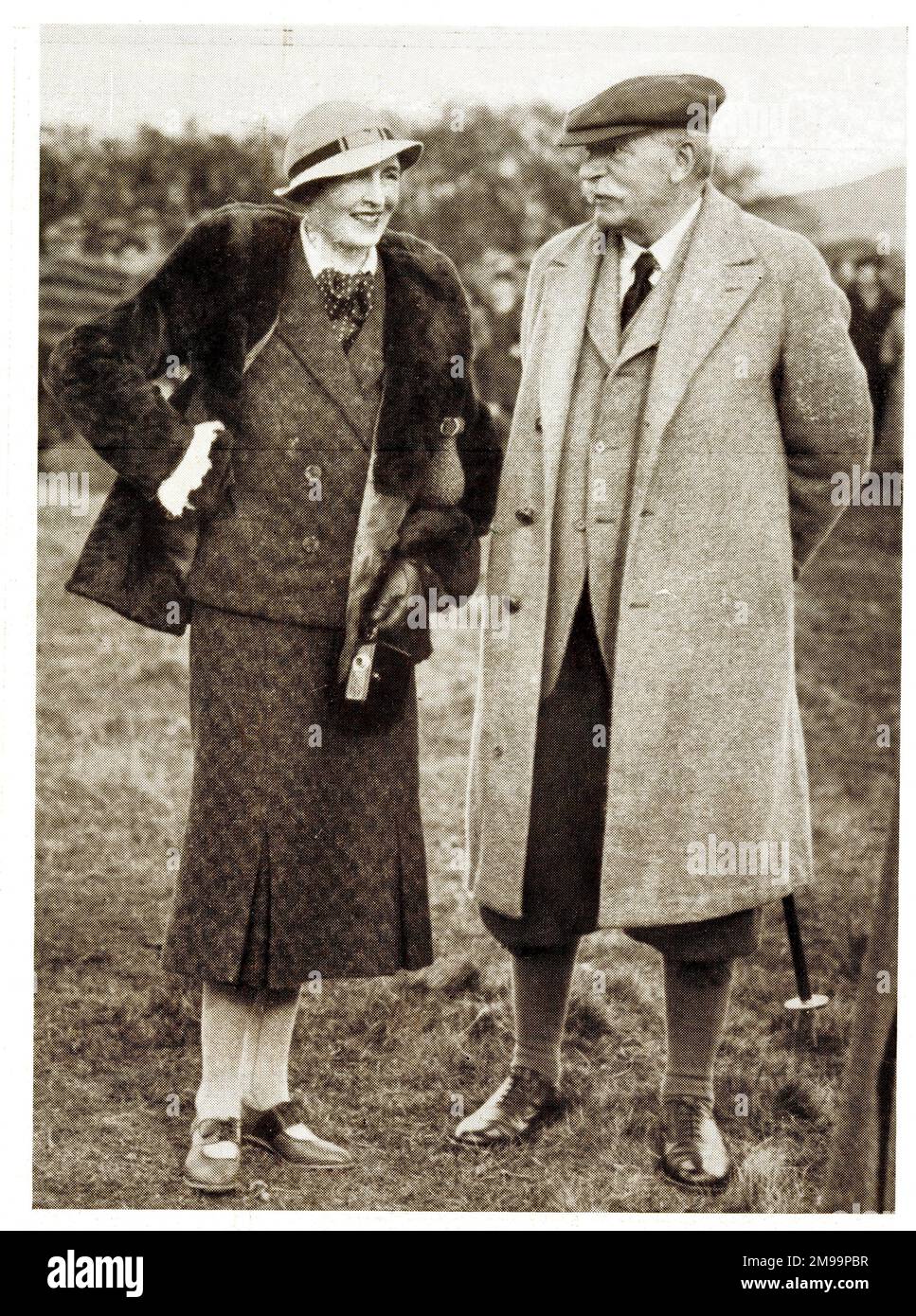 Lady Morrison-Low et Lord Cochrane des cultes à Fife point-à-point, courses de Balcormo. Banque D'Images