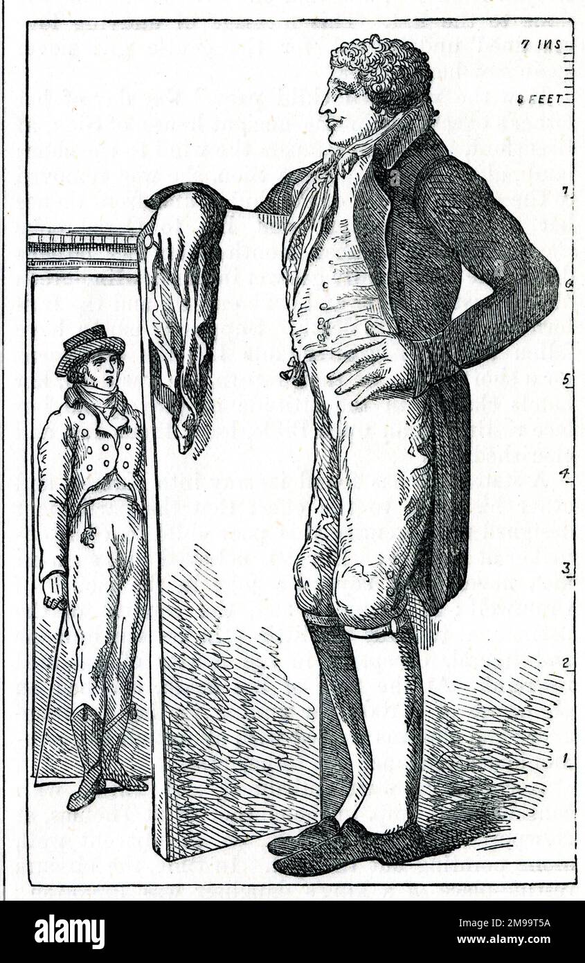 Patrick Cotter O'Brien (1760-1806), géant de Kinsale, comté de Cork, Irlande, qui mesure 8 pieds 4 pouces. Banque D'Images