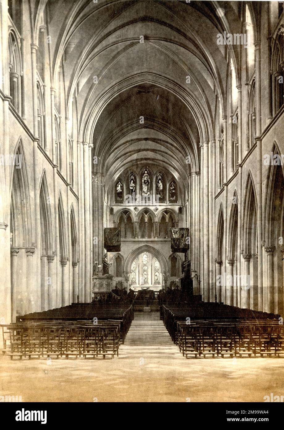 Intérieur, cathédrale Saint-Patrick, Dublin, Irlande. Banque D'Images