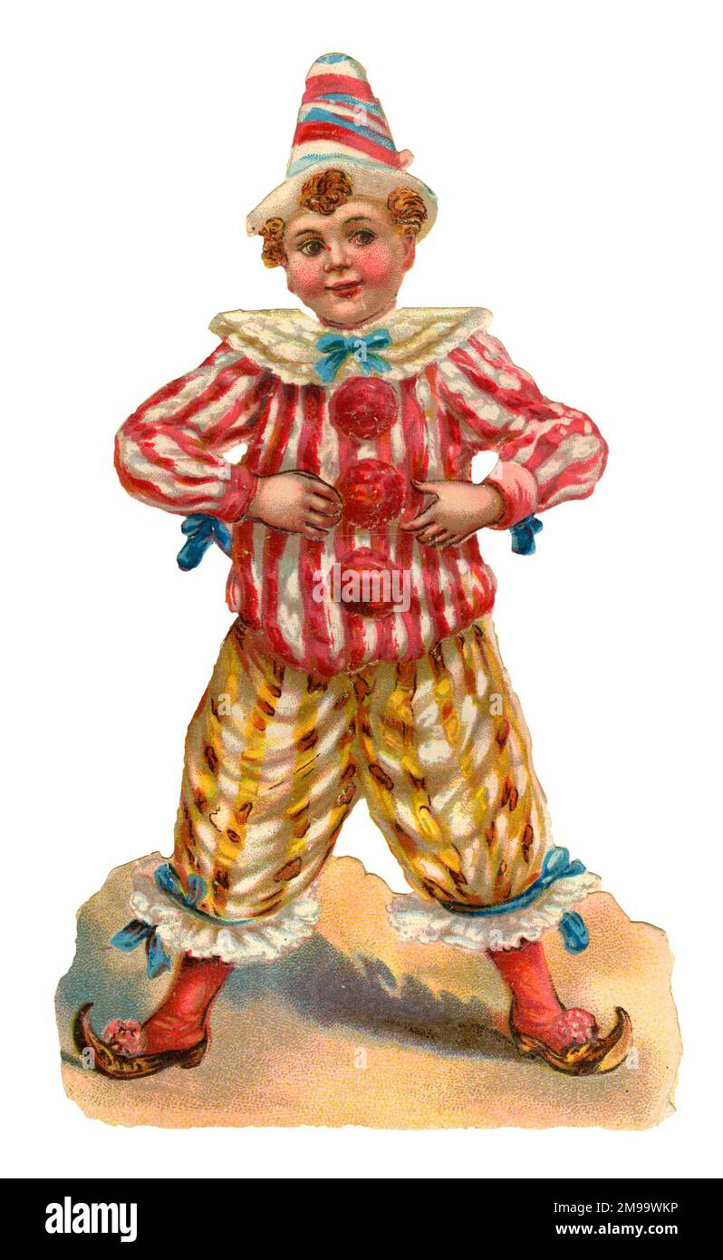 Ferraille victorienne, clown de garçon. Banque D'Images