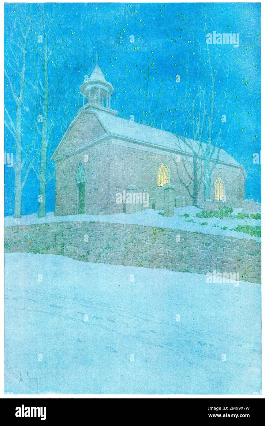 Old Dutch Church, Sleepy Hollow, Tarrytown, New York, Etats-Unis, Par Jules Guerin. Banque D'Images