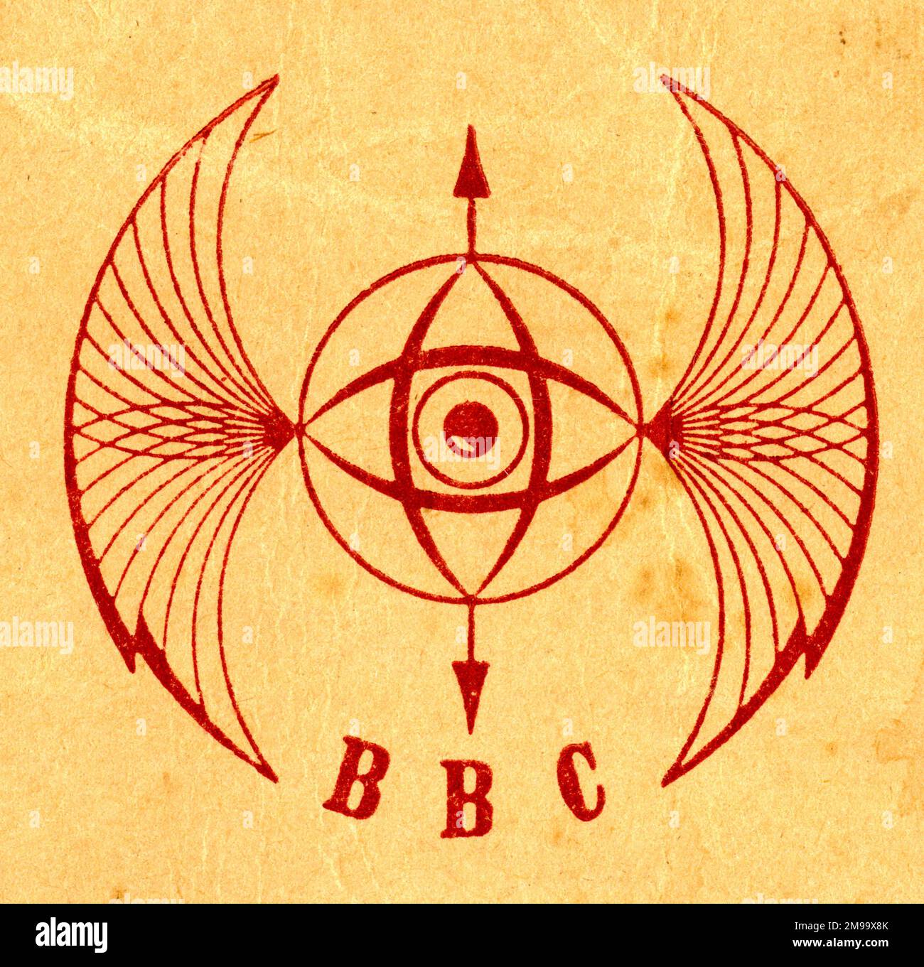 Logo original pour la BBC, British Broadcasting Corporation. Banque D'Images
