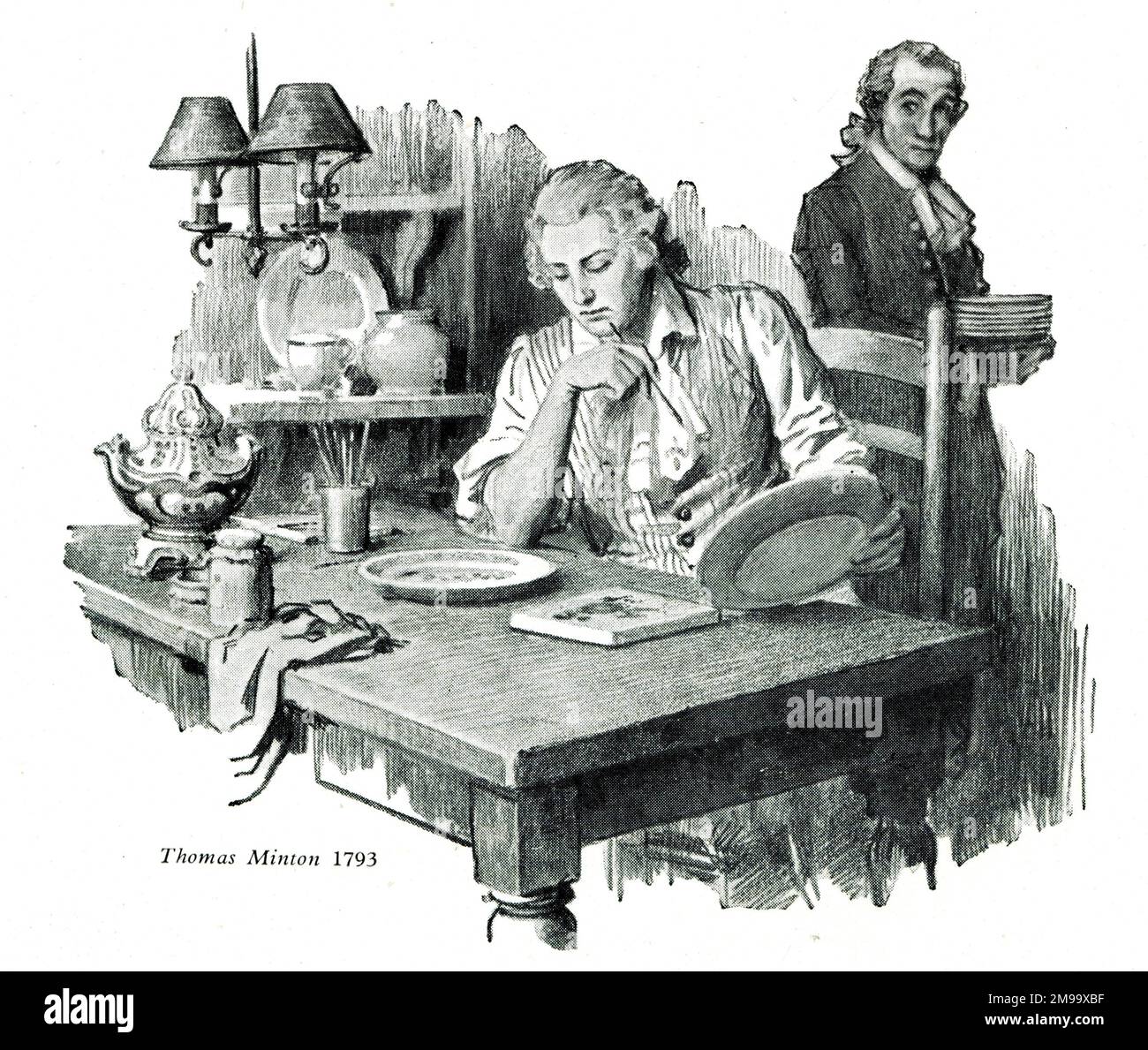 Thomas Minton, fondateur de la Chine de Minton, Stoke-on-Trent, Staffordshire. Banque D'Images