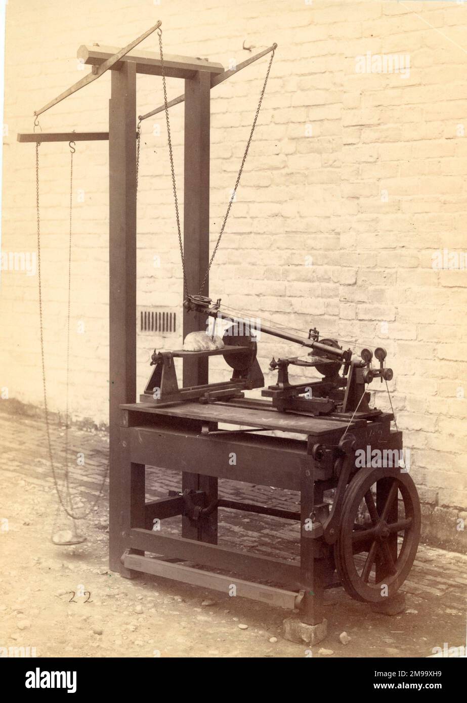 Machines de copie de sculptures (eidographe) de James Watt, prises à la résidence de Watt, Heathfield Hall, Handsworth, propriété plus tard de George Tangye. Banque D'Images