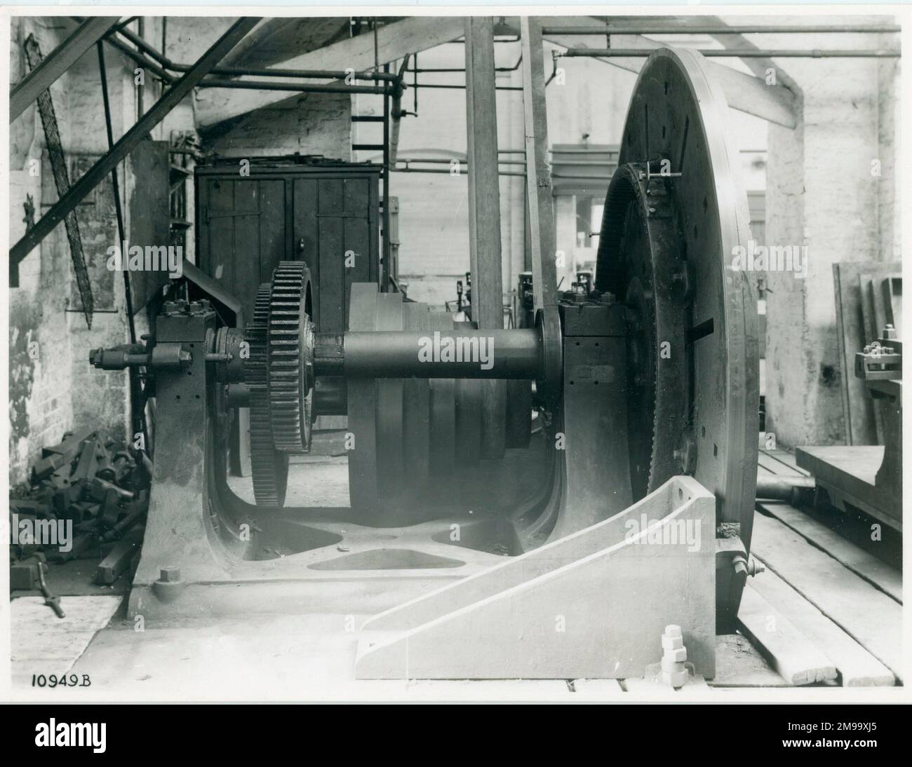 'Photographie de 'James Watt Raboterie', installée à l'origine dans la fonderie Soho de Boulton et Watt, Birmingham, qui a été achetée par Avery en 1895. Illustration de la machine de rabotage. Banque D'Images