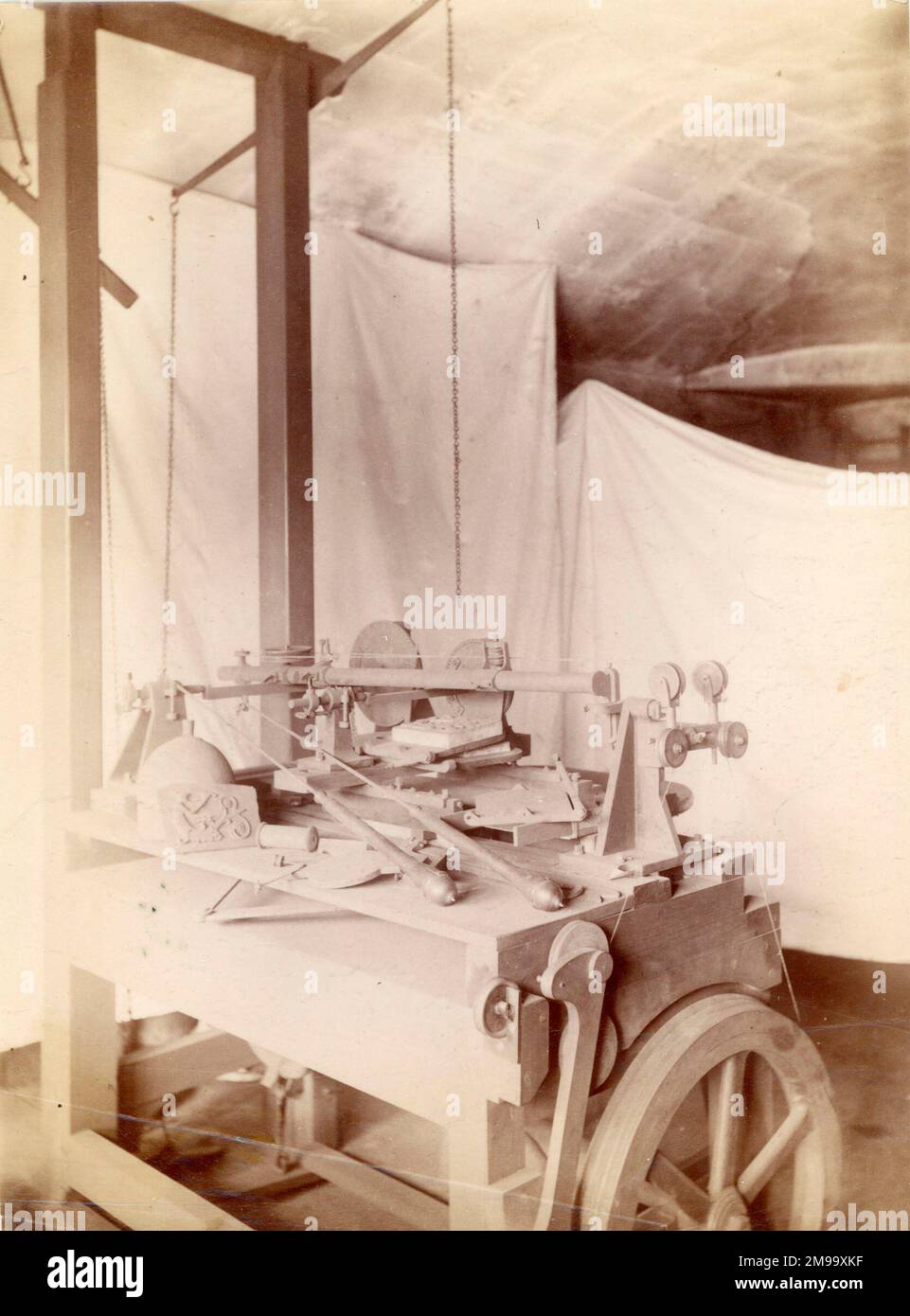 « James Watt's Sculpture copieuse Machinery (eidograph), pris à la résidence de Watt, Heathfield Hall, Handsworth, plus tard propriété de George Tangye. Banque D'Images