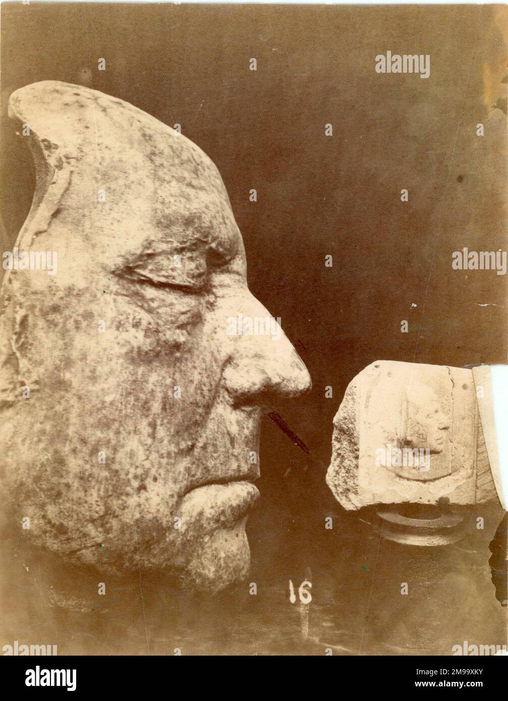 Buste produit par James Watt au cours de ses expériences de copie de sculpture. Banque D'Images