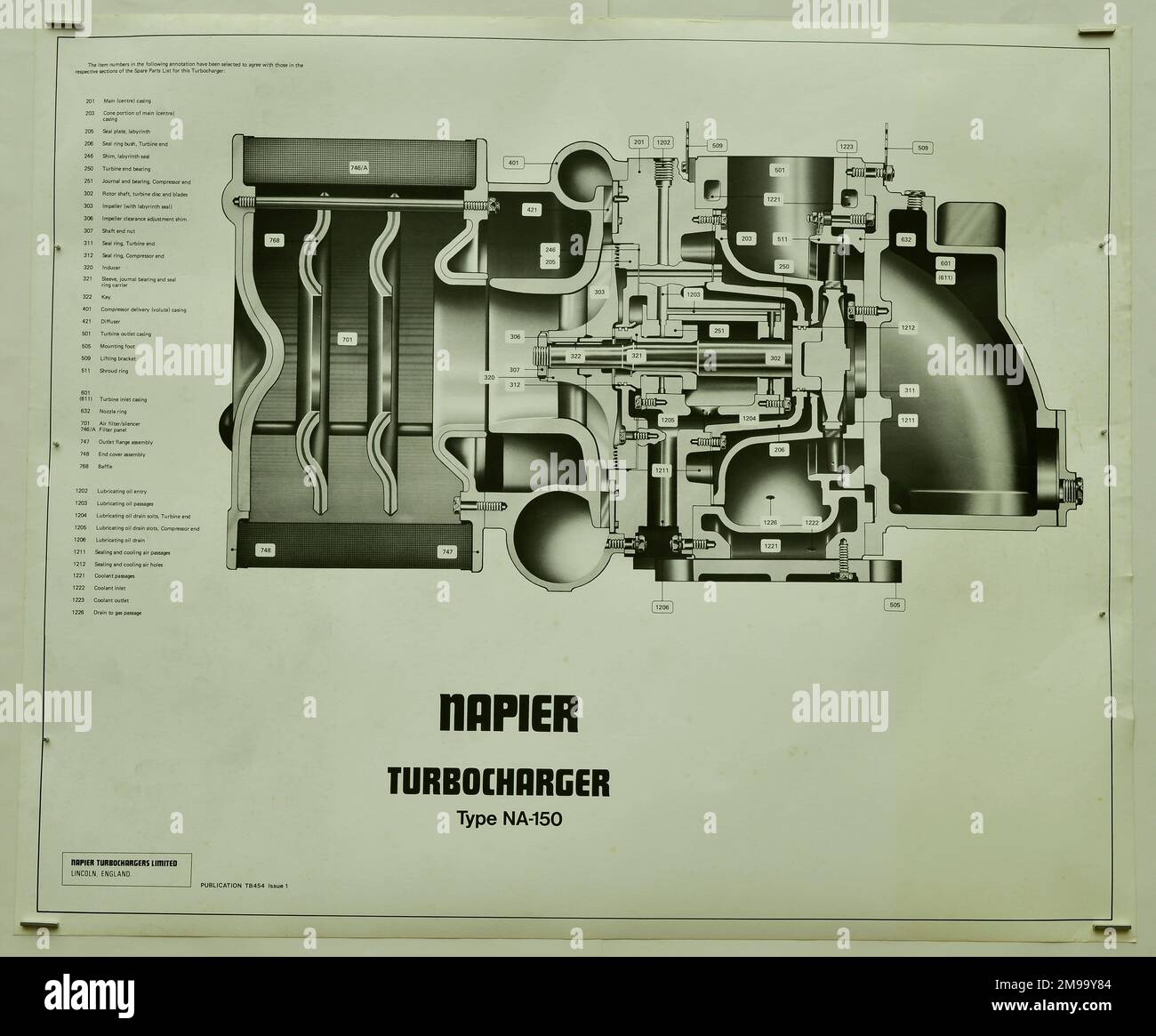 Turbocompresseur Napier Type NA-150 Banque D'Images