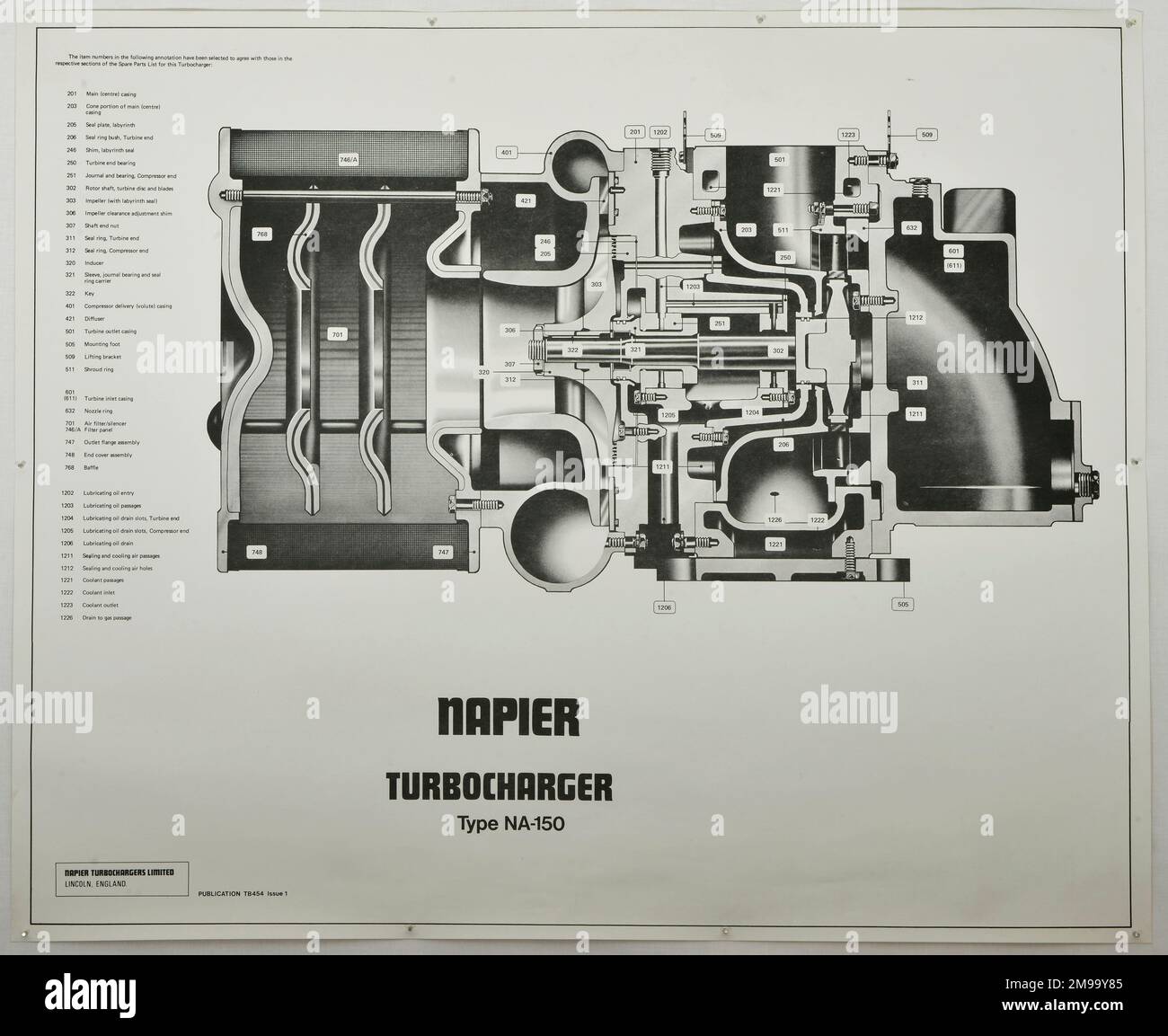 Turbocompresseur Napier. Tapez NA-150 Banque D'Images