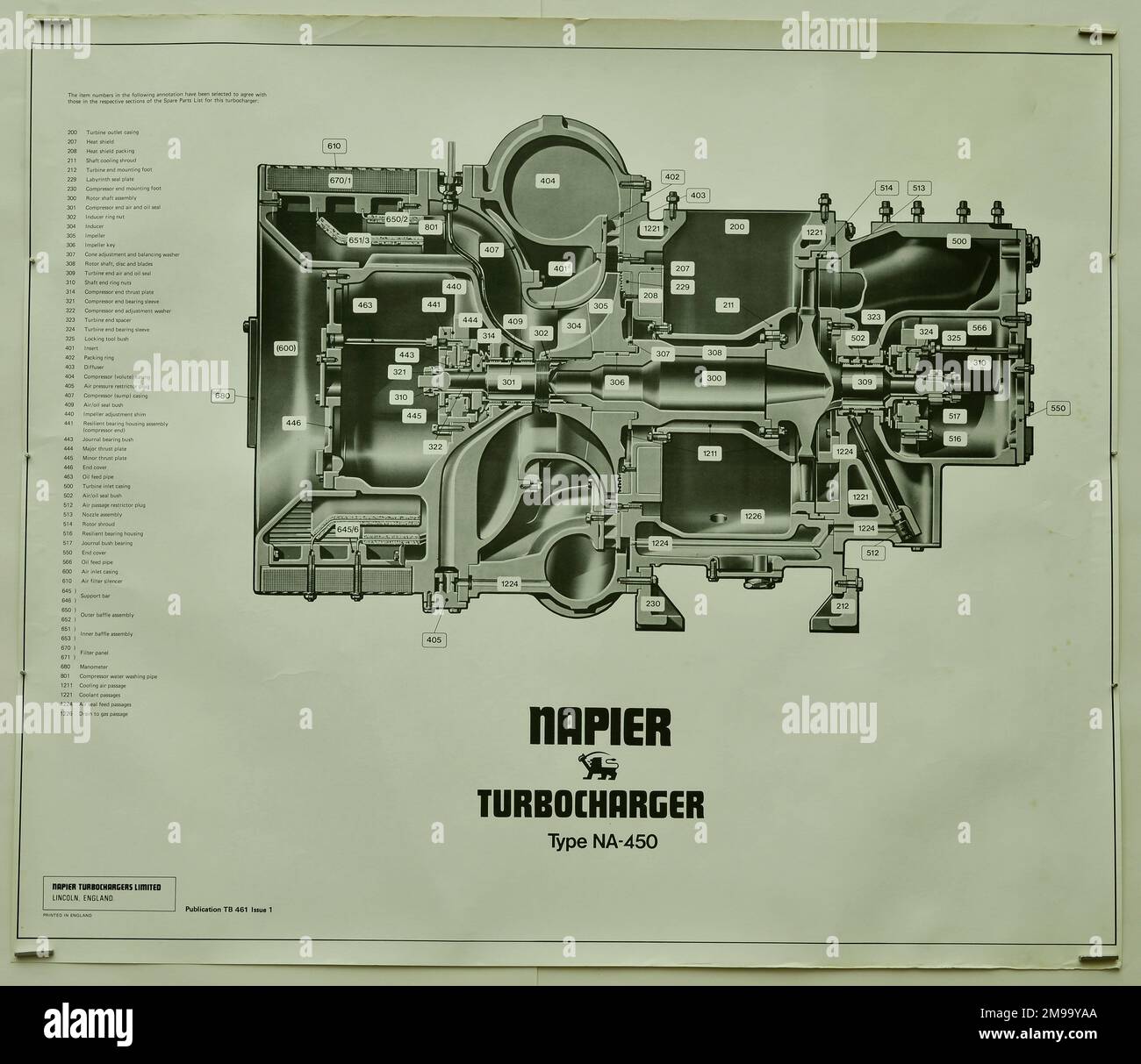 Turbocompresseur Napier Type NA-450 Banque D'Images