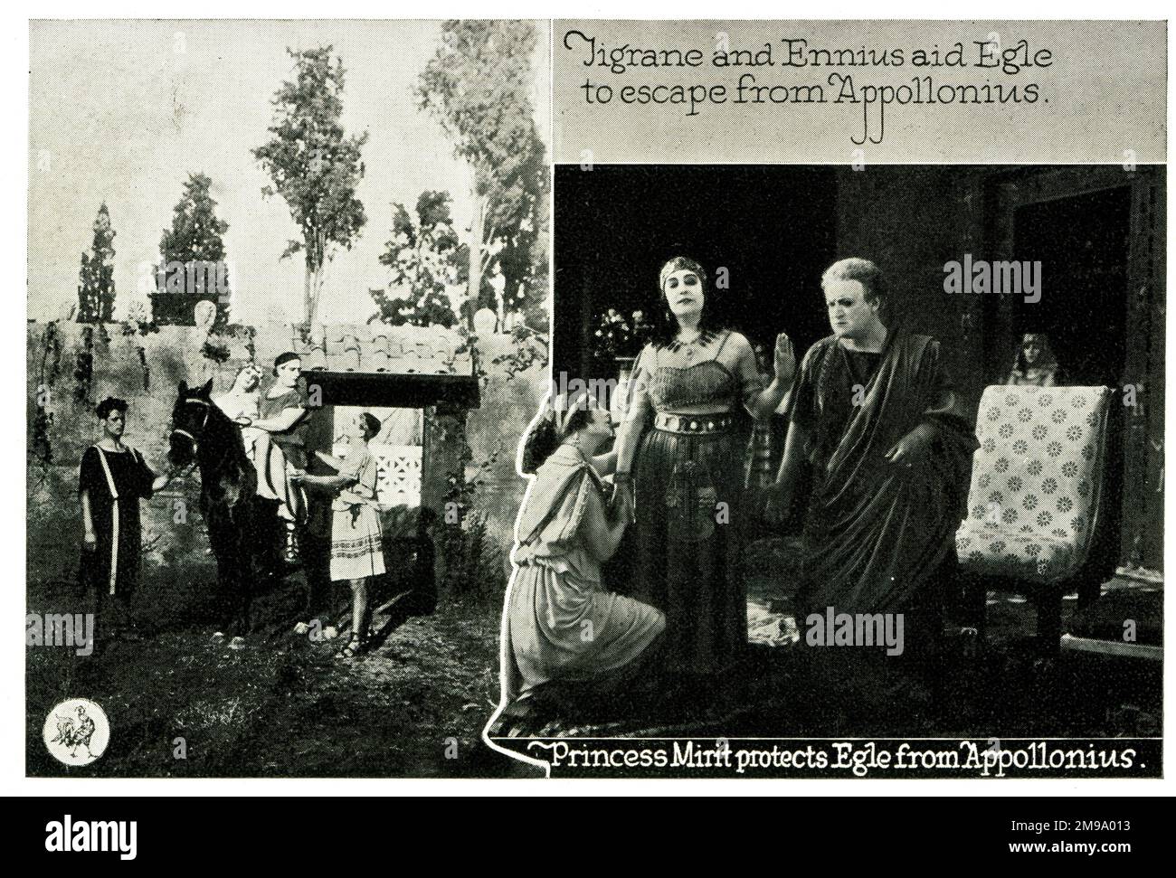 Silent Movie film, Messalina ou la chute d'une impératrice 1923, Tigrance, Ennius, Egle, Princesse Mirit, Appollonius Banque D'Images