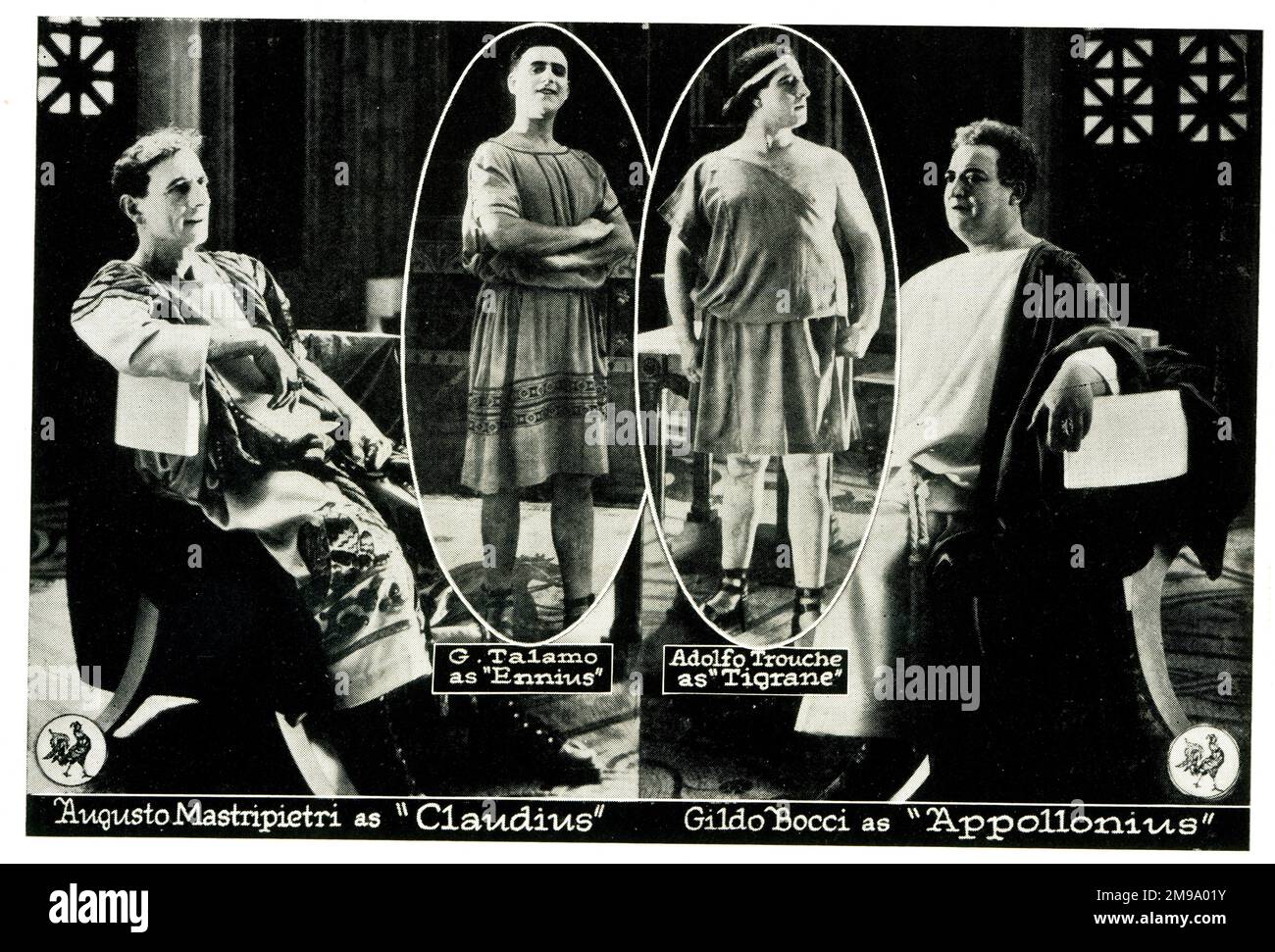 Silent Movie film film, Messalina ou la chute d'une impératrice 1923, Claudius, Ennius, Tigane, Appollonius Banque D'Images