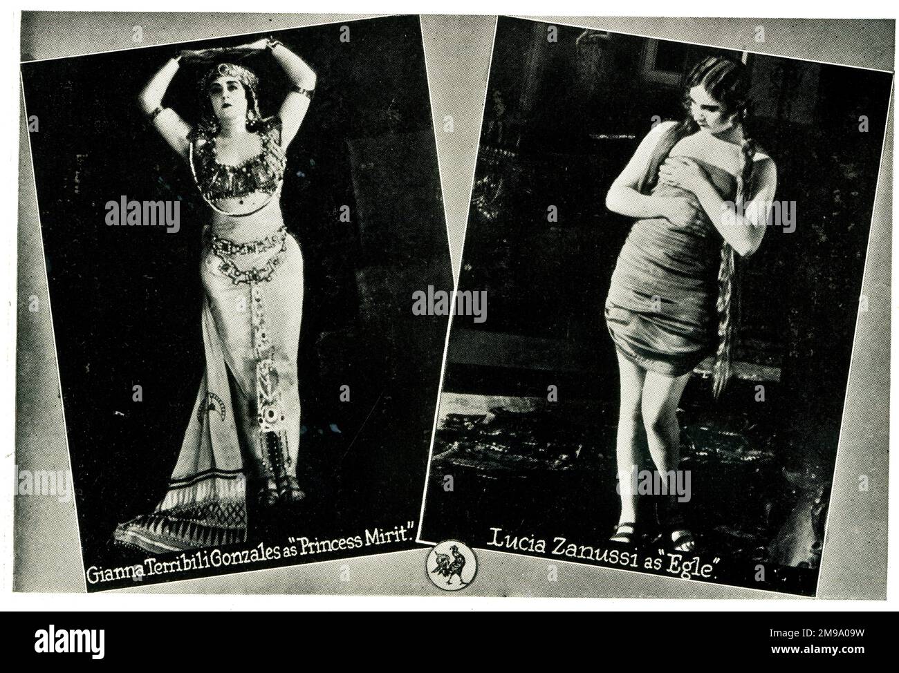 Silent Movie film, Messalina ou la chute d'une impératrice 1923, princesse Mirit, Égle Banque D'Images