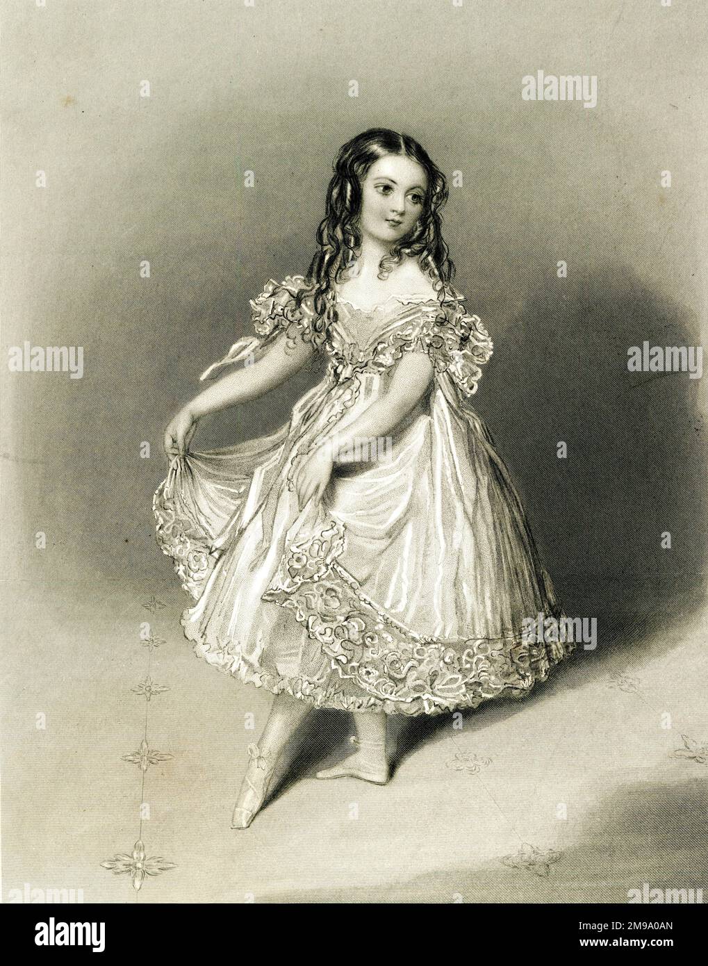 Danse de ballet - Lady Jane St Maur Blanche Stanhope, fille du comte de Harrington dessiné par J. Hayter Banque D'Images