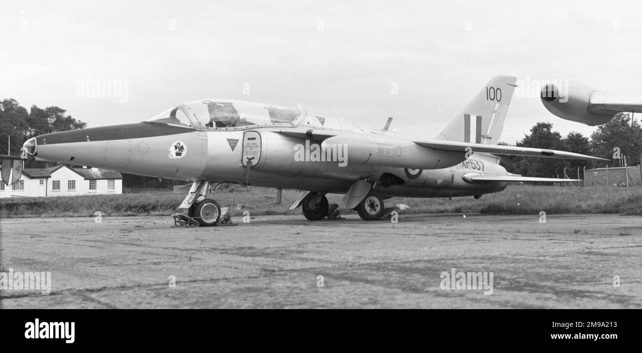 Royal Air Force, Central Flying School Foland Gnat T.1 XP537, à Biggin Hill en 1964 Banque D'Images