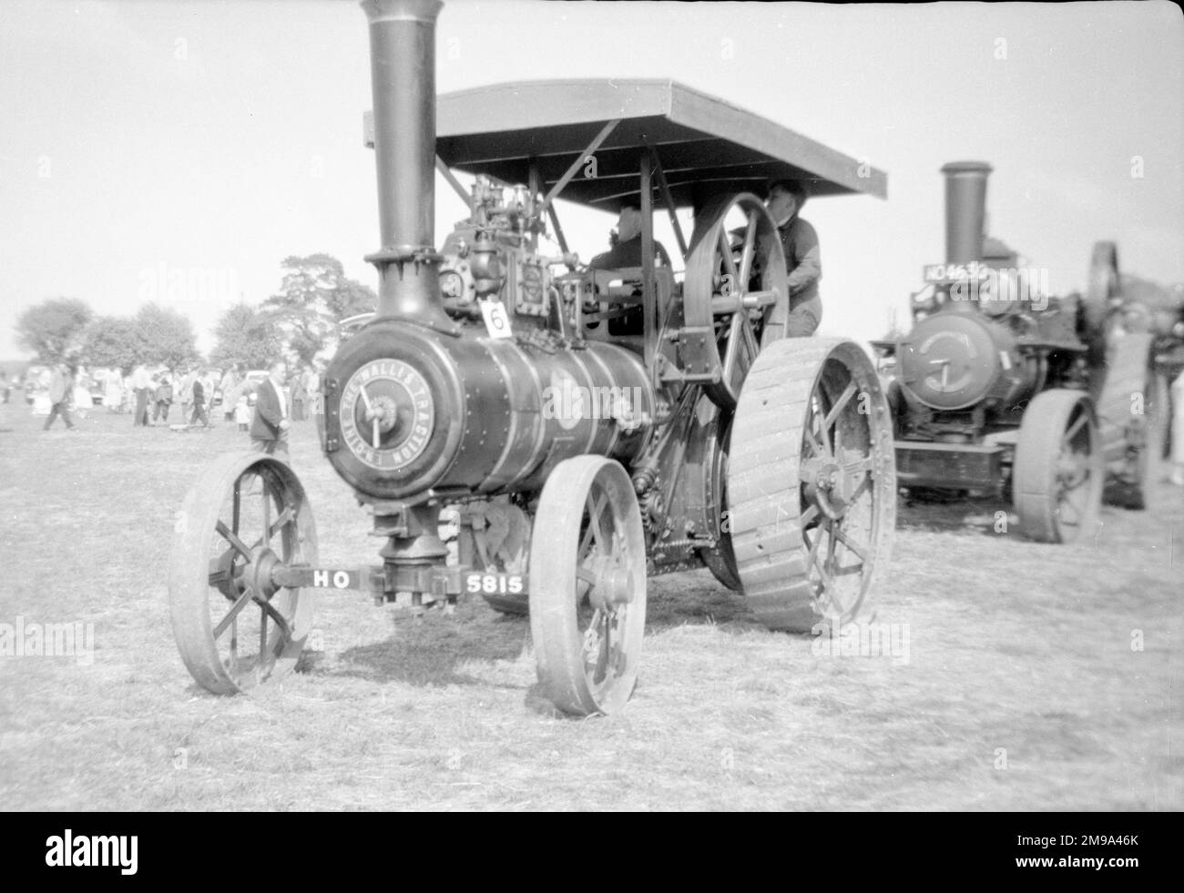 Wallis & Steevens traction Engine HO5815 Boxer (msn 7115), construit en 1910, lors du rallye à vapeur Andover 1959. (Wallis et Steevens de Basingstoke, Hampshire, Angleterre, ont produit des équipements agricoles, des moteurs de traction et des rouleaux à vapeur et diesel) Banque D'Images