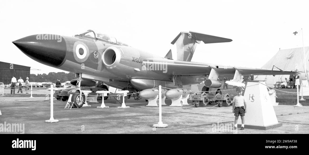 Royal Air Force - Gloster Javelin FAW.7R XH901 livré le 13 janvier 1959, relégué aux fonctions d'instruction au sol comme 7800M à la Catterick Fire School 25 janvier 1965. Banque D'Images