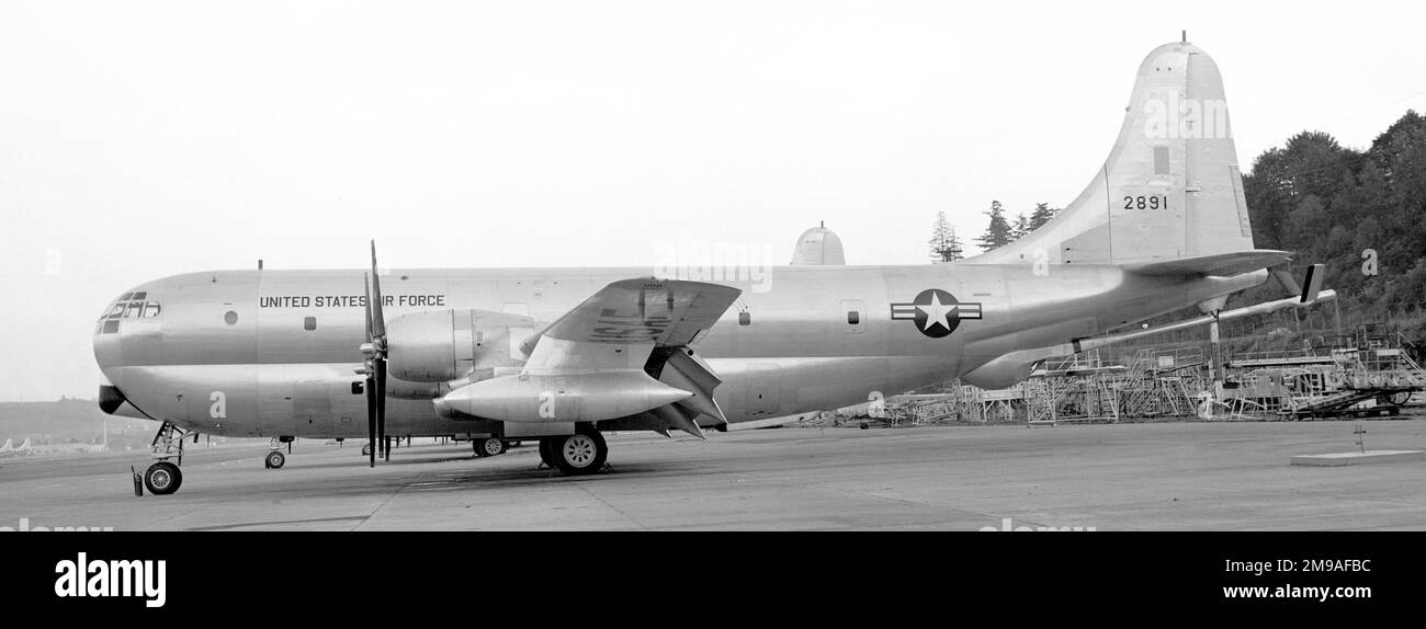 United States Air Force - Boeing KC-97G-22-BO Stratofreighter 52-0891 (msn 16584), s'est écrasé en Floride le 7 juin 1955. Banque D'Images