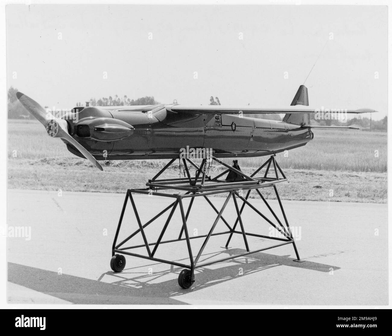 Cible aérienne Radioplane OQ-19D. L'OQ-19 était une cible à basse vitesse utilisée pour l'entraînement des armes à feu et des missiles antiaériens. Radioplane, une division de la Northrop Corporation, a été lancée par la célèbre star hollywoodienne Reginald Denny, peu avant la guerre, comme une extension de son hobby de vol de modèles d'avions radiocommandés. Banque D'Images