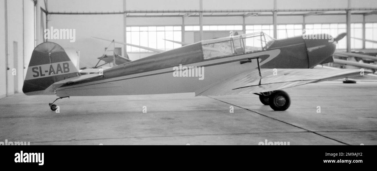 Klemm L.25a coupe SL-AAB (msn 166), de Flugsportfreunde Sarrlouis eV, à Ensheim. D'abord enregistré en France puis en Suisse sous le nom de CH-250 avec Aero-Club Suisse / Zurich, en 1929, puis HB-ETU. Le 4 janvier 1951, il a été acheté par le gouvernement sarrois pour être utilisé par Flugsportfreunde Sarrlouis eV. Après que la Sarre a été incorporée dans la République fédérale d'Allemagne, l'enregistrement a été changé en D-ENEC, le 19 juin 1959. Banque D'Images