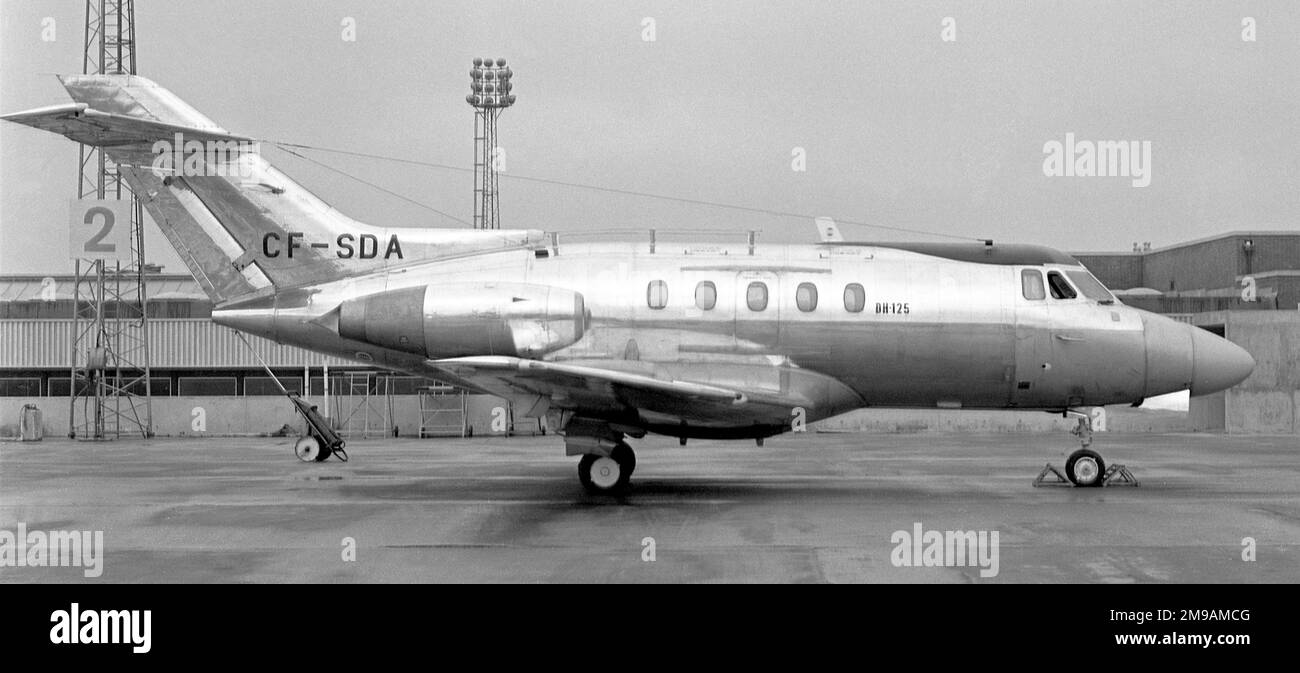 Hawker Siddeley HS-125-1A/522 CF-SDA (msn 25022), à l'aéroport de Prestwick. Banque D'Images