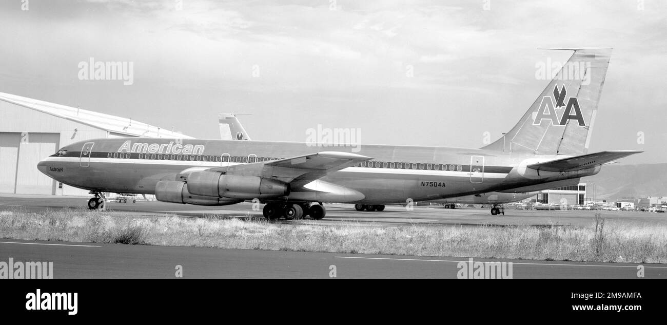 Boeing 707-123B N7504A (msn 17631, ligne 10), d'American Airlines. Banque D'Images