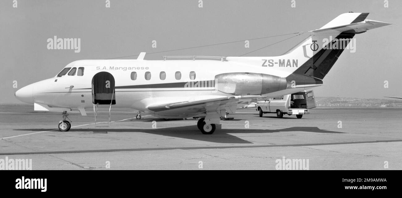 Hawker Siddeley HS-125-1B/522 ZS-MAN (msn 25067), de S.A. Manganèse. Banque D'Images